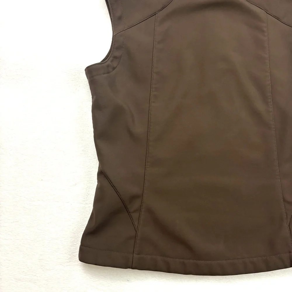 Nike Brown/Pink‎ Fleece Sleeveless Athletic Running Zipper Vest Sweatshirt (M)